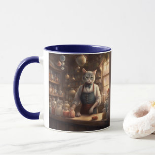 Whimsical Cat works in Old Time General Store Mug