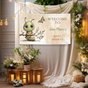 Whimsical Caterpillar Ready to Soar Baby Shower Banner