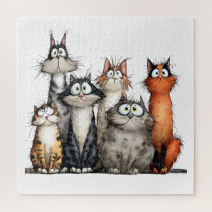 Whimsical cats jigsaw puzzle