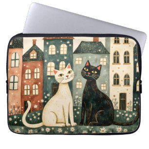 Whimsical Cats Laptop Sleeve