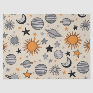 Whimsical Celestial Doodle Tissue Paper