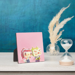 Whimsical Characters with Cat Plaque