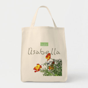 whimsical cheerful California poppies Tote Bag