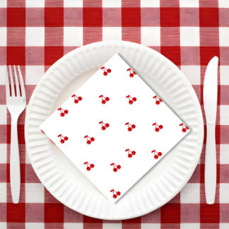 Whimsical Cherry on Top Cherry Theme Napkin