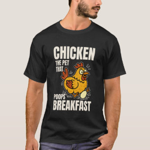 Whimsical Chicken Laying Egg Funny Farm T-Shirt