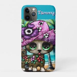 Whimsical Chihuahua Dog Palm Trees Personalised Case-Mate iPhone Case