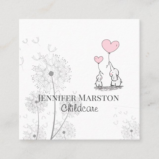 Whimsical Childcare Business Card (Front)