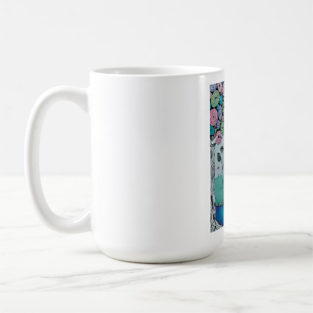 Whimsical childhood dream landscape mug (Left)