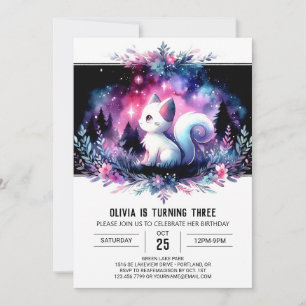 Whimsical Children Cat Birthday Invitation
