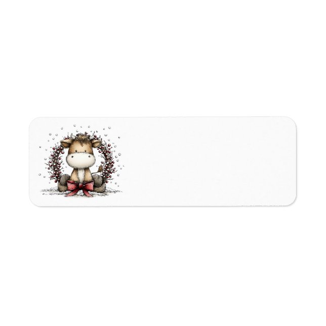 Whimsical Christmas Address Labels (Front)