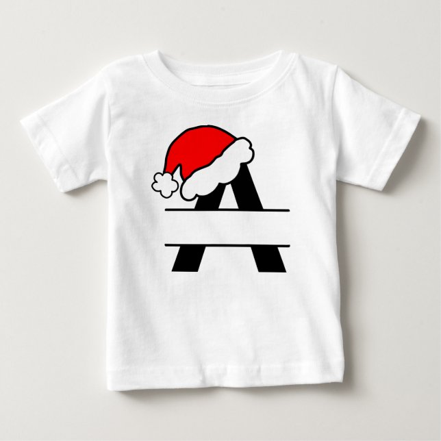 Whimsical Christmas Alphabet 'A' Design for Kids | Baby T-Shirt (Front)