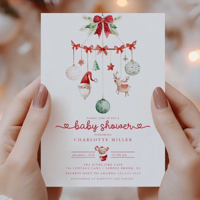 Whimsical Christmas Baby Shower Invitation (Creator Uploaded)