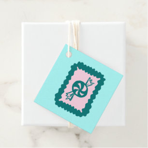 Whimsical Christmas Candy Bright Cute Holiday Gift Favour Tags
