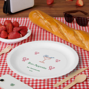Whimsical Christmas Candy Canes Paper Plate