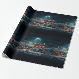 Whimsical Christmas Candy Cart 1 Wrapping Paper