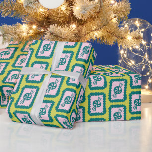 Whimsical Christmas Candy Cute Bright Holiday Wrapping Paper