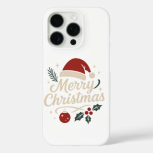Whimsical Christmas Cheer Lettering Design iPhone 16 Pro Case