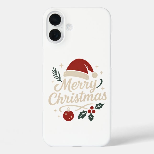 Whimsical Christmas Cheer Lettering Design Case-Mate iPhone Case (Back)