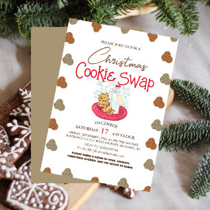 Whimsical Christmas Cookie Swap Party Invitation