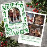 Whimsical Christmas  Cute Custom Arch 4 PHOTO  Holiday Card<br><div class="desc">Perfect cute card for a fun holiday greeting! Hand made art for you! Perfect for a winter, christmas, holiday party or other event. FULLY CUSTOMIZABLE! Click on “Personalize” above to edit the text and add your own photos to the front and back of the card. Click "edit using design tool"...</div>