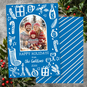 Whimsical Christmas  Cute Custom Arch PHOTO  Holiday Card