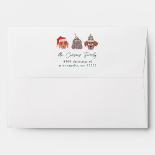 Whimsical Christmas Dogs Envelope
