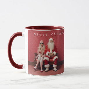 Whimsical Christmas Duo: Santa and Mrs. Claus Mug