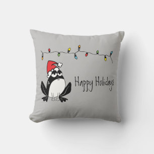 Whimsical Christmas Frog Cushion