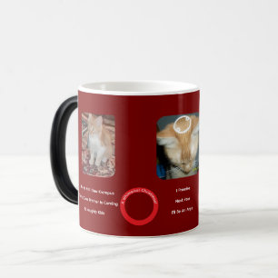 Whimsical Christmas Ginger Cat  Magic Mug