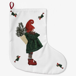 Whimsical Christmas Gnome Stocking 