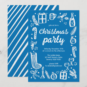 Whimsical Christmas Holiday Party Cute Custom Invitation