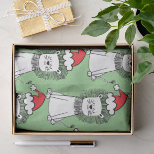 Whimsical Christmas Lions Tissue Paper