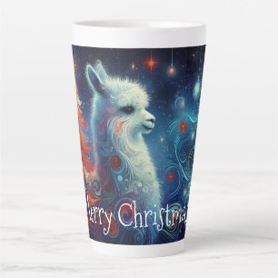 Whimsical Christmas Llama Latte Mug