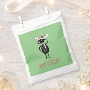 Whimsical Christmas Moose  Favour Bags