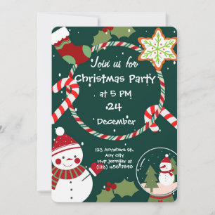 Whimsical Christmas Party Invitation