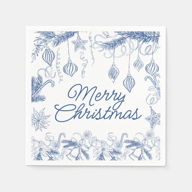 Whimsical Christmas  Party Napkin (Front)