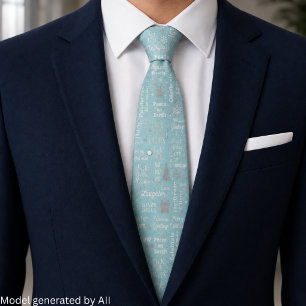 Whimsical Christmas - Playful Doodle Pastels Tie