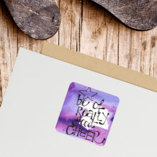 Whimsical Christmas Quote Square Sticker