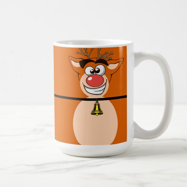 Whimsical Christmas Reindeer Coffee Mug (Right)