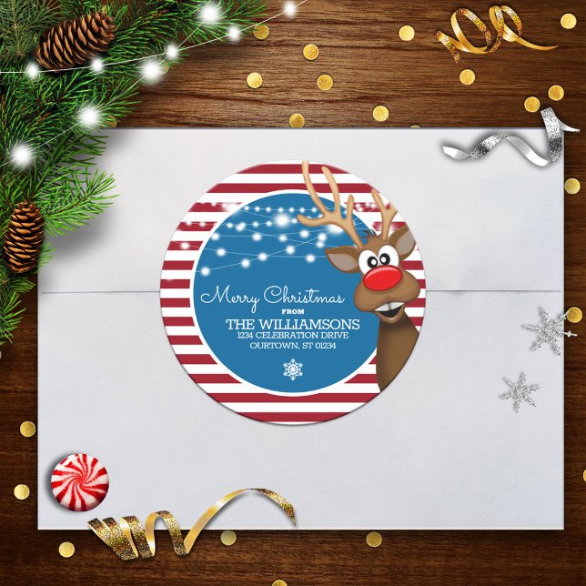 Whimsical Christmas Reindeer Envelope Seals (Creator Uploaded)