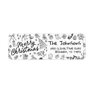 Whimsical Christmas Return Address
