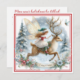 Whimsical Christmas Ride Holiday Card