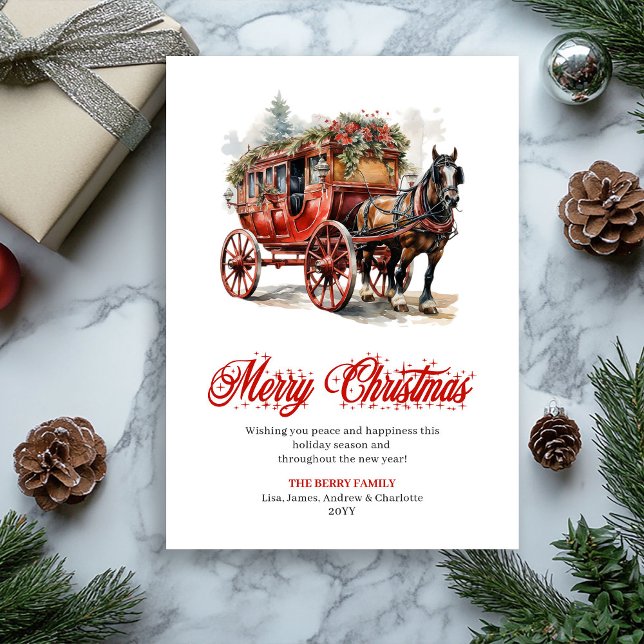 Whimsical Christmas scene editable greeting card (Whimsical Christmas scene editable greeting card

)