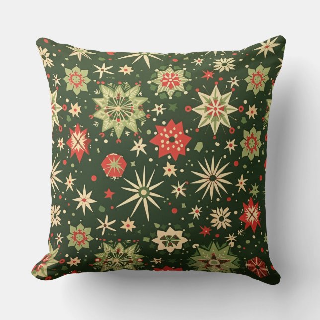 Whimsical Christmas Throw Pillow (Front)