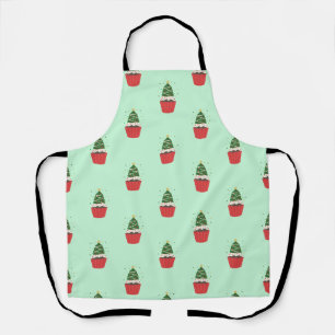 Whimsical Christmas Tree Cupcake Apron