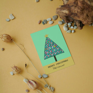 Whimsical Christmas Tree with Lights Invitation