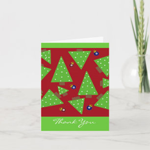 Whimsical Christmas Trees and Decorations Holiday Card