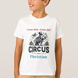Whimsical Circus Vintage Birthday Party T-Shirt