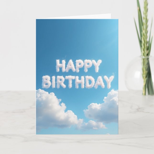 Whimsical Cloud Letter Card (Front)