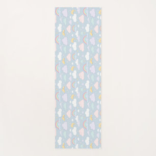 Whimsical Clouds and Rainbows Yoga Mat